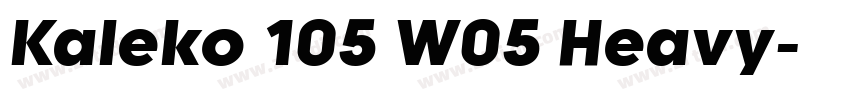 Kaleko 105 W05 Heavy字体转换